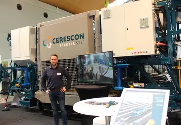 Le Sparter S121 de Cerescon est l'un des deux robots de récolte d'asperges blanches présenté à ExpoSE en Allemagne.