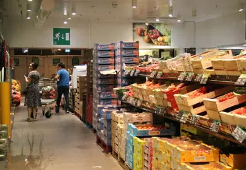 A Metro, les détaillants privilégient les produits basiques (agrumes, pommes...) dans leurs achats. © Philippe Gautier - FLD