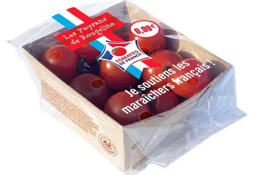L’offre des opérateurs français repose sur une tomate cerise HVE en barquette carton de 200 g sous flow-pack. Objectif : contrer l'offre marocaine.  © Rougeline