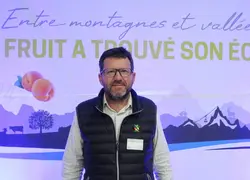 <em class="placeholder">Régis Aubenas, producteur de nectarines et abricots dans la Drôme, président de l'association Fruits Plus et élu à la chambre d'agriculture de la Drôme. </em>