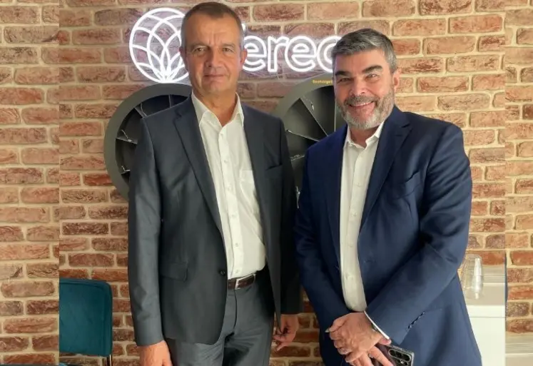 <em class="placeholder">Gérard Clay, président de Tereos, et Olivier Leduc, directeur de Tereos</em>