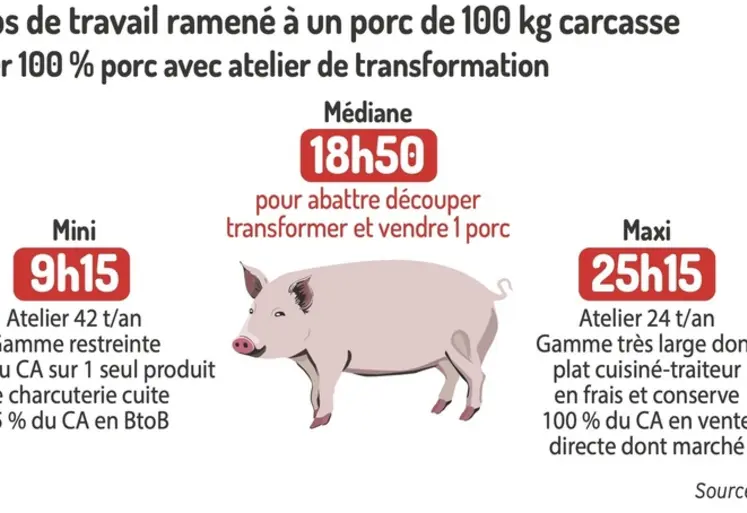 <em class="placeholder">temps de travail ramené à un porc de 100 kg de carcasse. </em>